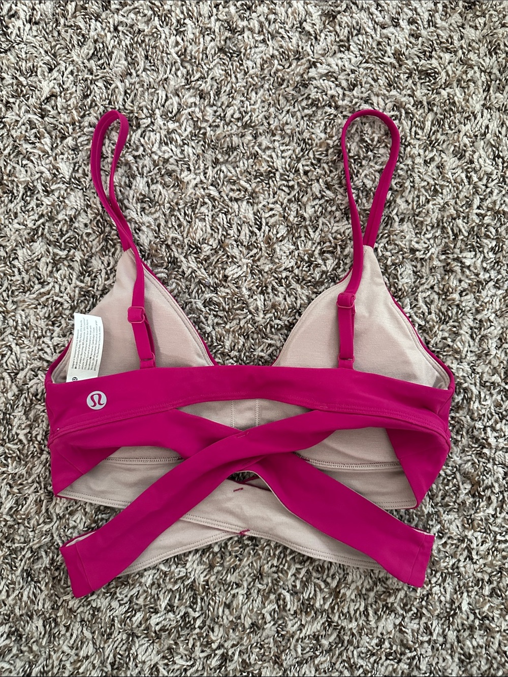 NWOT Lululemon Women's Fuchsia Wrap Bralette Size 4 - Picture 2 of 4